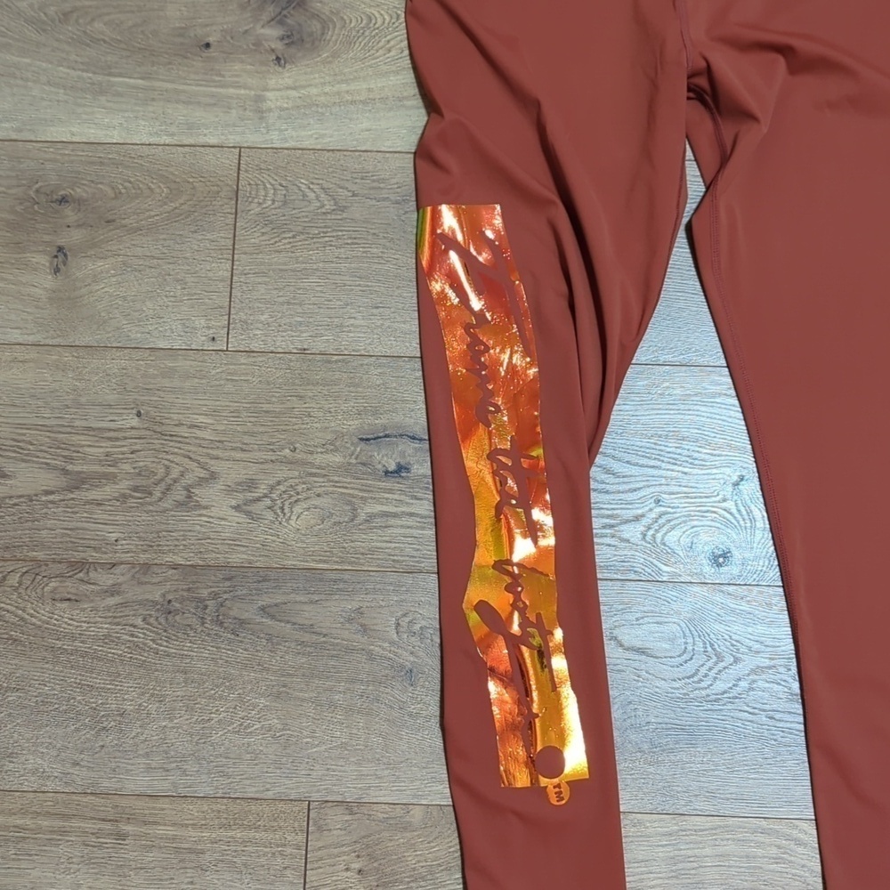 Rear Ended Frame the Booty High Waist Fitness Leggings Made in USA L - Picture 2 of 7